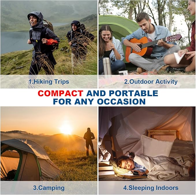 Sleeping Pad for Camping with Built in Pillow Self-Inflating Sleeping Mats with Built-in Foot Pump Ultralight Travel Air Mattress for Camping Backpacking Tent Hiking Blue 1Pcs