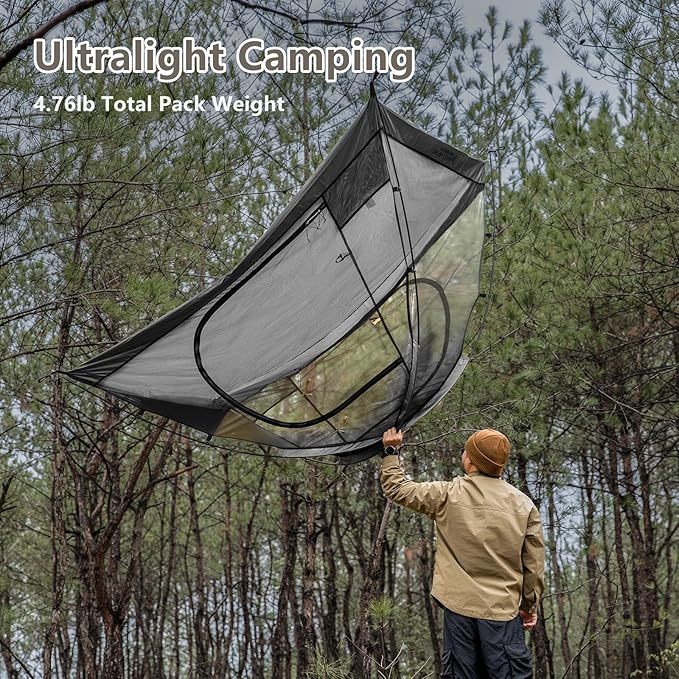 BISINNA Backpacking Tent 2 Person Lightweight Camping Tent Waterproof 3 Season with Aluminum Pole for Outdoor Mountaineering Hiking Travel