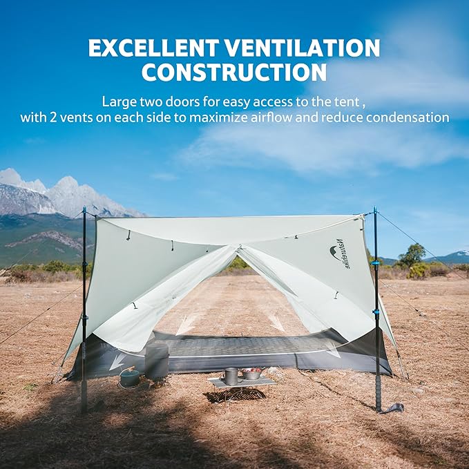 Naturehike Mongar UL 1/2Person Backpacking Tent,15D Nylon Waterproof Ultralight 1-2 Person Tent with Footprint