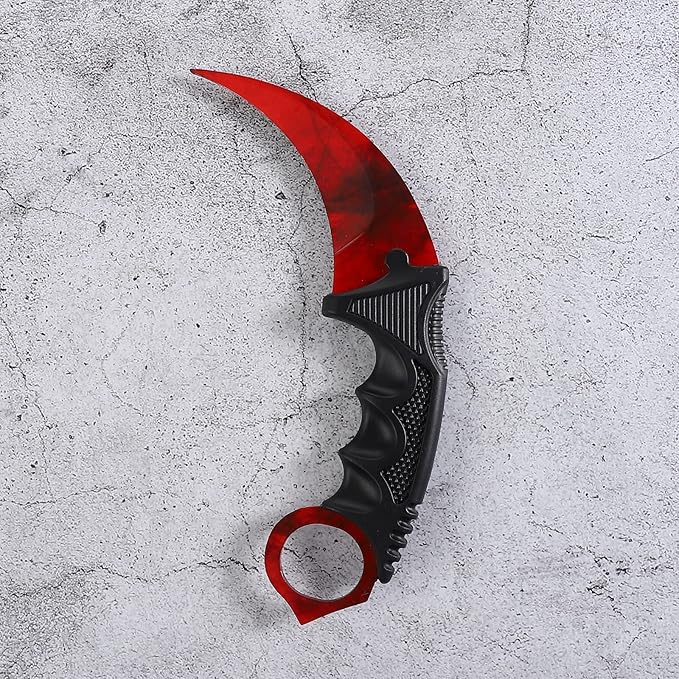 Red Karambit Trainer Knife Without Cutting Edge Karambit Practice Training Knife with Sheath for Beginner 100% Safe Trainer Tool