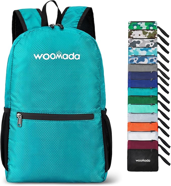 WOOMADA 17L Ultra Lightweight Packable Durable Waterproof Travel Hiking Backpack Daypack for Men Women Kids