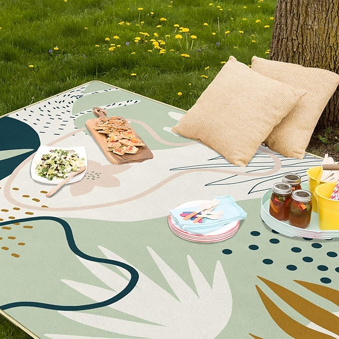 Boho Picnic Blanket Waterproof Foldable Extra Large Picnic Mat Beach Blanket 60"x80" for Camping Beach Hiking Patio Party Outdoor Decor Gifts