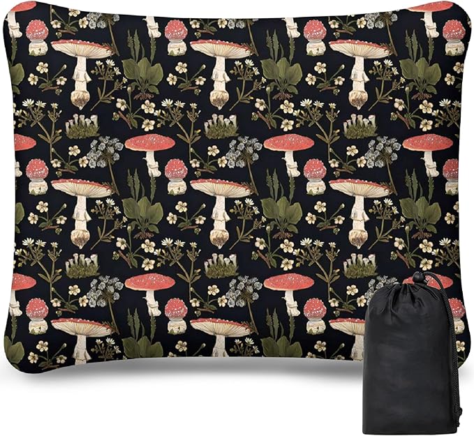 Inflatable Camping Pillow, Patterned Travel Backpacking Pillow, Lightweight & Portable Hiking Beach Pillow, Travel Camping Essential Accessories for Adult & Kids