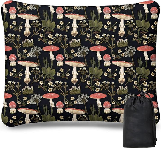 Inflatable Camping Pillow, Patterned Travel Backpacking Pillow, Lightweight & Portable Hiking Beach Pillow, Travel Camping Essential Accessories for Adult & Kids