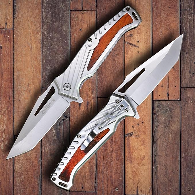 Pocket Knife - EDC, Tactical Knife with Clip, Folding Knife for Camping Hiking, Spring Assisted Knife, Survival Knife for Emergency Rescue Situations, Home Improvements, Gifts for Men & Women