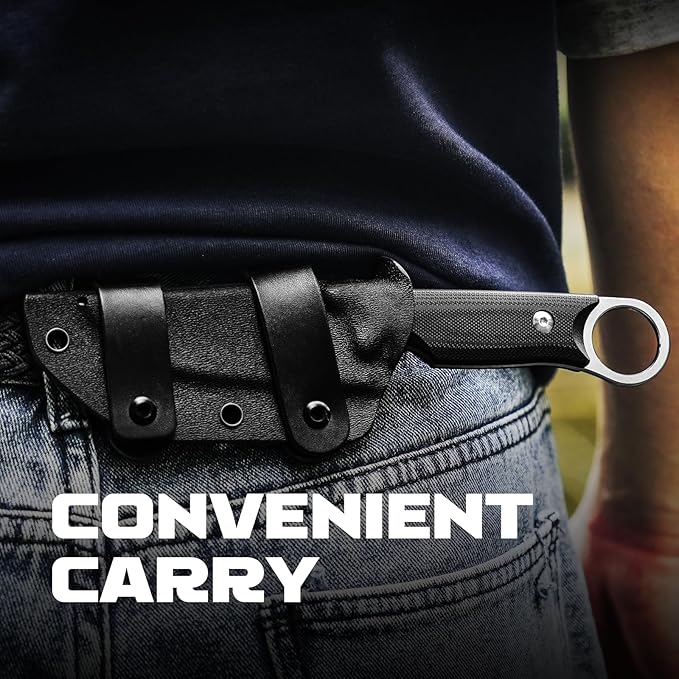 Kizer Cabox Fixed Blade Knife 3.36" 154CM Steel Fixed Blade Hunting Knife G10 Handle with Sheath Survival Camping Knife 1048C1