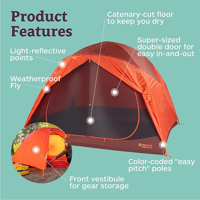 MARMOT Midpines 4P/6P Camping Tents & Footprints