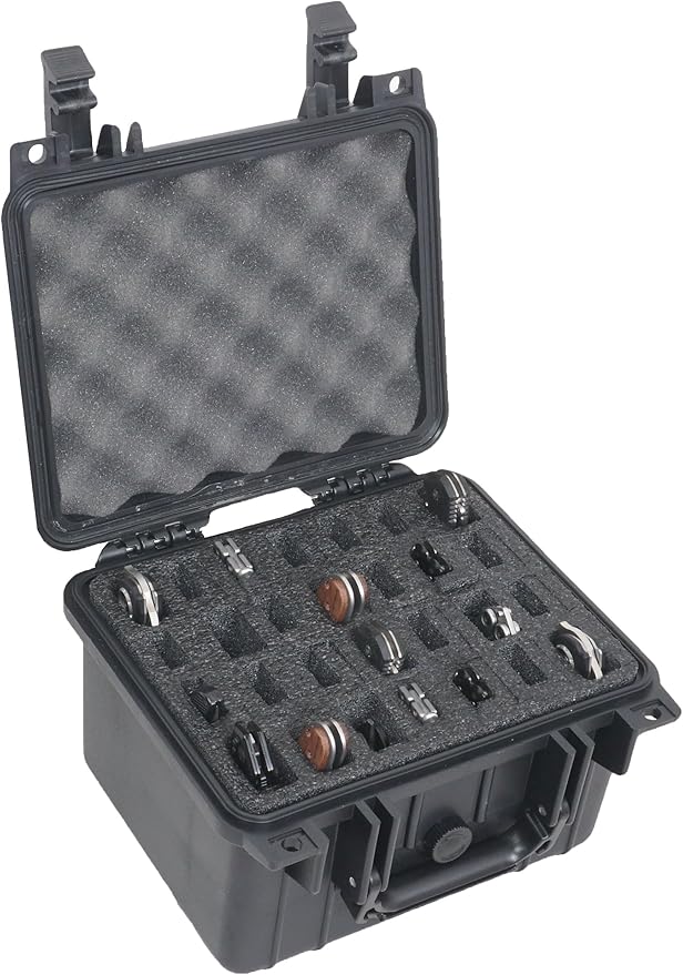 Case Club 28 Folding Knife Case - Hard Sided Travel and Storage Organizer Case fits a Variety of Folding Knives, Swiss Army Knives, Butterfly Knives & More in a Lockable Rugged Case