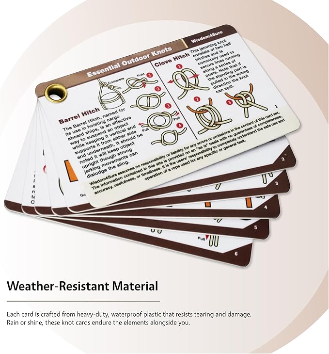 Harrison Howard Wisdom4Sure Comprehensive Knot Card Collection Horse, Outdoor, and Climbing Knots Card Set Waterproof Knot Tying Cards Ultimate Knot Guides