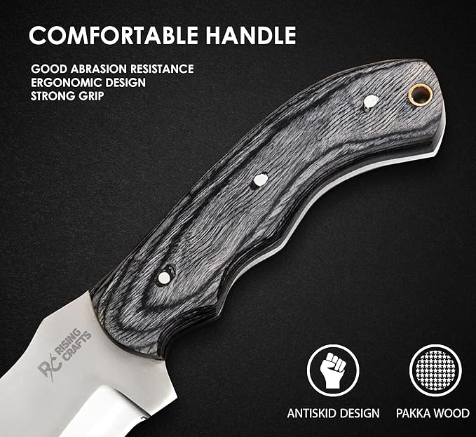 Handmade Tracker Knife-Hunting Knife-Fixed Blade Knife-Tactical Knife-Outdoor Camping Knife With Sheath Bushcarfting, Survival