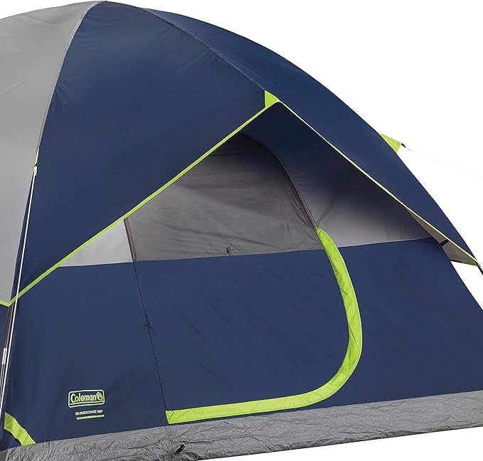 Coleman Sundome 6-Person Tent with Rainfly, Weatherproof Tent Sets Up in 10 Mins