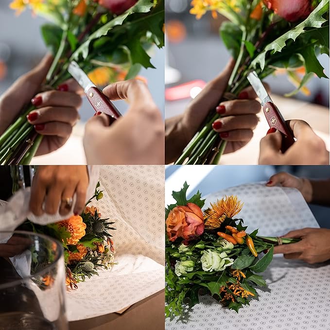 Blumenmesser, gerade Klinge, 55 mm, pink, Blister