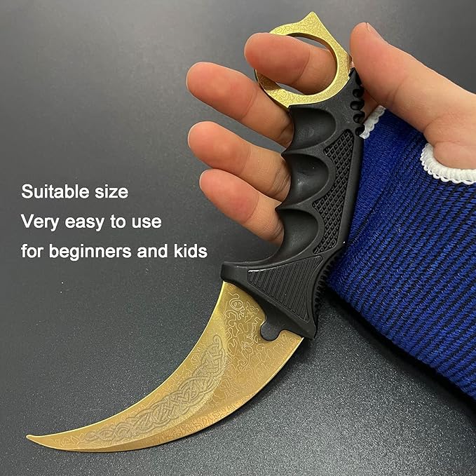 Karambit Knife Trainer No Offensive Karambit Trainer Stainless Steel Practice Training Knife Karambit Knife with Sheath for Beginner 100% Safe Practice Knives Trainer Tool (Legend)