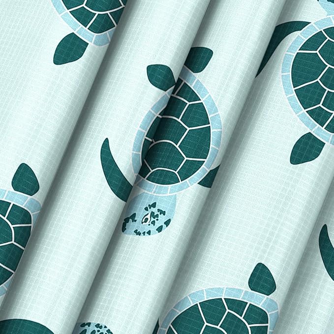 Beach Blanket Waterproof Sandproof, 6.5'x7.2' Extra Large Sand Free Beach Mat 1-4 Adults, Lightweight Portable Outdoor Beach Accessories w/ 4 Stakes for Picnic, Camping, Vacation - Green Baby Turtle