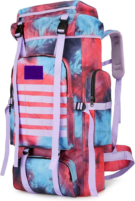 70L Camping Hiking Military Tactical Backpack Outdoor Water-Repellent Adjustable Sport Bags