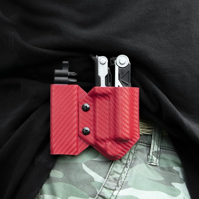 Clip & Carry Kydex Multitool Sheath for Gerber Center-Drive w/Optional Bit Sidecar Holder ~ Made in USA (Multi-Tool & Bits not Included) Multi Tool Holster