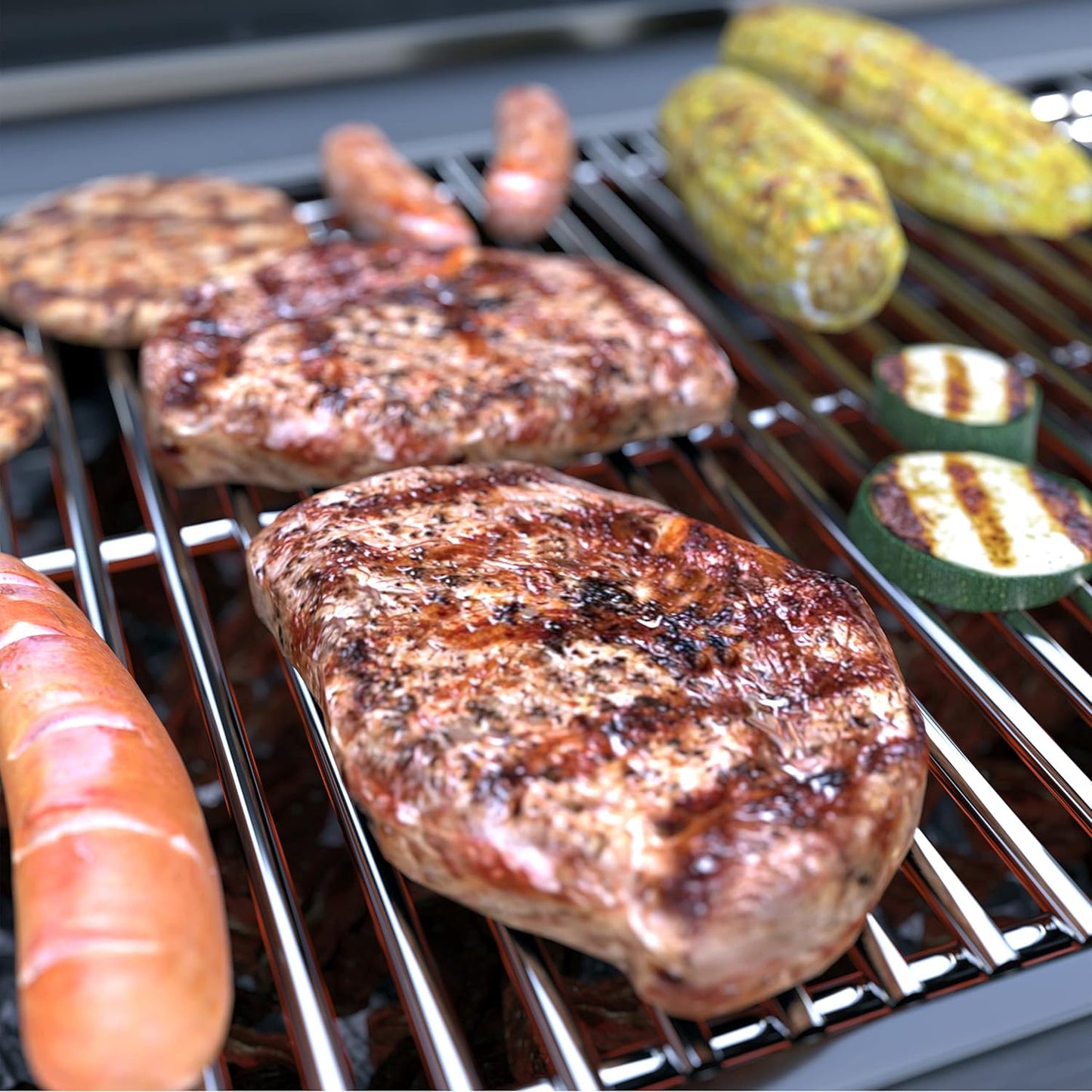 18.75" Cooking Grates for Weber Genesis II 300 and Genesis II LX 300 Series Gas Grills, Genesis II E&S 310 315 320 325 340, Stainless Steel Cooking Grid Replacement Parts for Weber 66095 84136