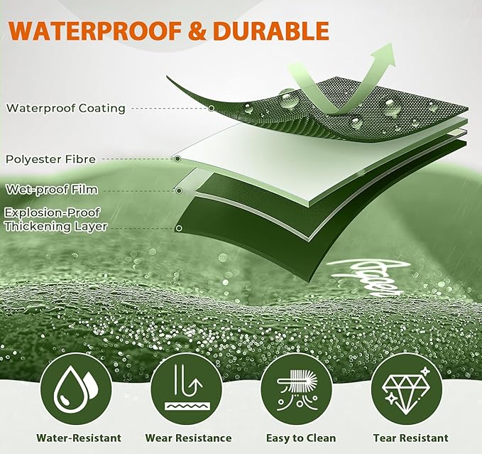 Camping Sleeping Pads Extra Thick,76.7x26x5'' Self Inflating Camping Pad with Pillow Built-in Pump,Ultralight Sleeping Mat for Single,Super Portable Camping Air Mattress for Hiking,Picnic(Army Green)