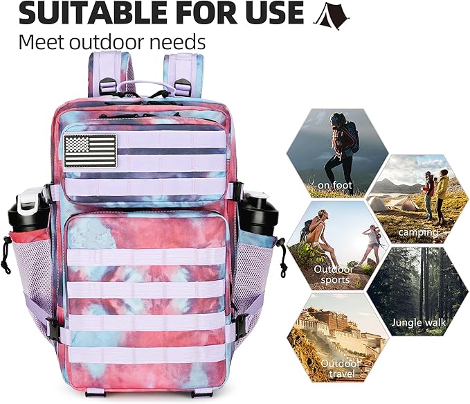 Military Tactical Backpack for Men and Women 45L Army 3 Day Assault Pack Dag with Molle Bag Rucksack