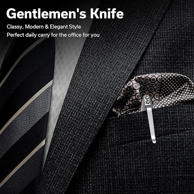 SENCUT Small Pocket Knife for Men, Front Flipper knife for EDC, Jubil Folding Knives with 2.95 inches D2 blade, G10 Handle with Liner Lock, Slim Gentleman’s knives for Gift (Gray)