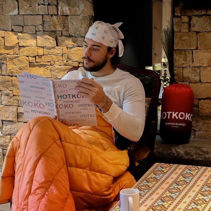 Camping Blanket,Packable Down Alternative Puffy Printed Camping Blanket Lightweight Outdoor Blanket for Camping,Traveling, Stadium, Hiking, Picnics