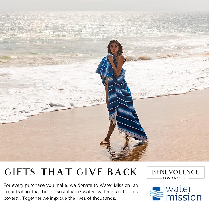 Premium Mexican Blanket, Authentic Hand Woven Falsa Blanket & Yoga Blanket | Made by Traditional Mexican Artisans, Perfect Saddle Blanket, Beach Blanket, Picnic Blanket, Car Blanket, Outdoor Blanket