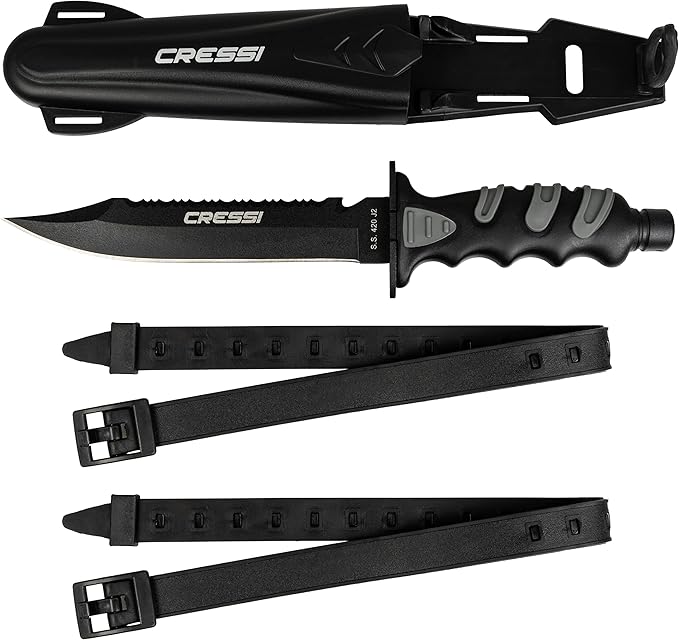 Cressi Giant Knife, Black/Silver
