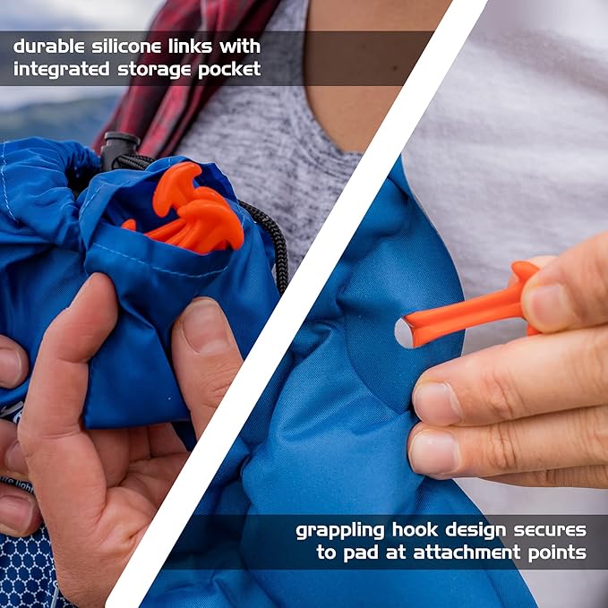 ECOTEK Outdoors Hybern8 Lynx - Linkable, Oversized Sleeping Pad - Innovative & Easy to Use - Lightweight & Compact - Perfect for Backpackers, Overlanders, Couples, and Families