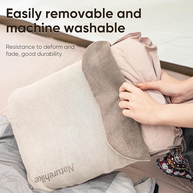 Naturehike Camping Pillow Protectors Cover Case, 20×14in, Soft Touch, Skin-Friendly, Removable, Machine Washable, Fade Resistant, Durable (Grey)