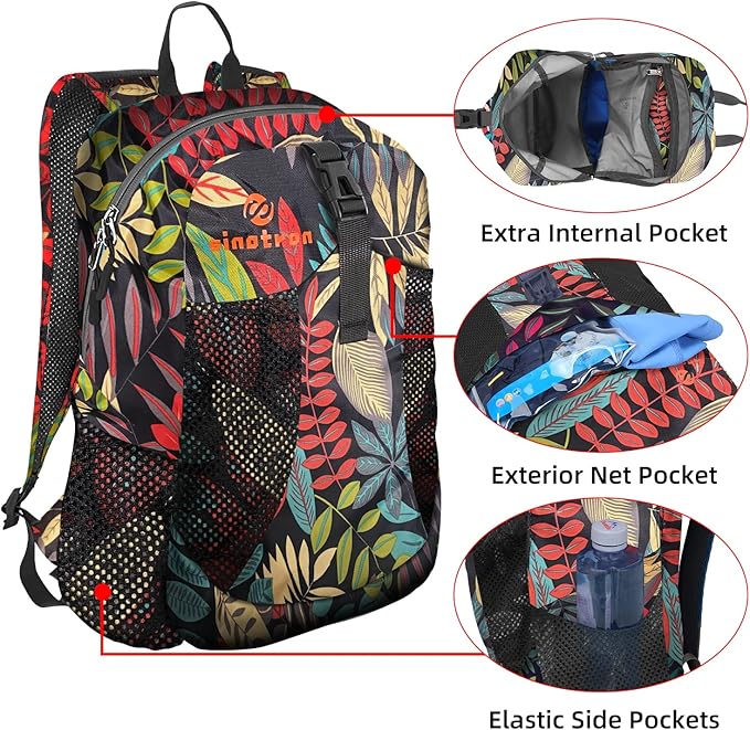 sinotron 22L Lightweight Packable Hiking Backpack, Small Hiking Backpack Day Pack for Women Men Travel Camping Vacation