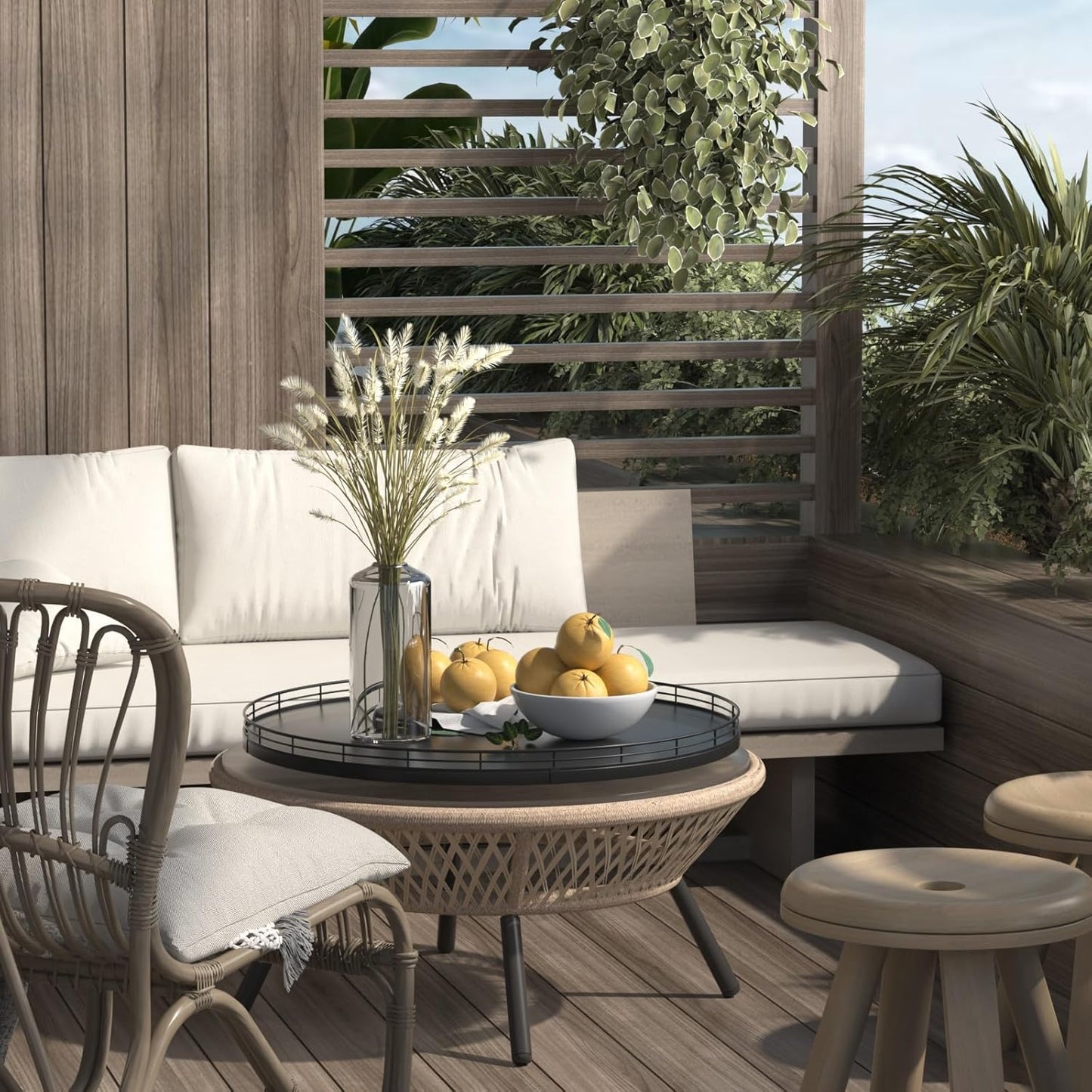 18" Oak Wooden Lazy Susan Turntable for Dining Table, Large Round Lazy Susans Organizer for Kitchen Countertop, Tabletop 360°Rotating Tray for Spice Organization and Storage Black Home Decor