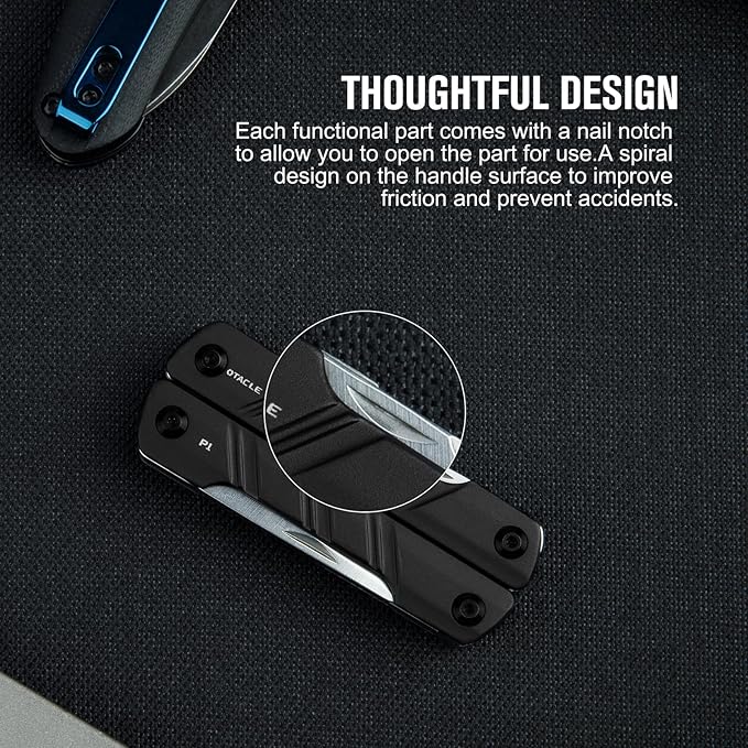 OKNIFE Otacle P1 11-in-1 Multi-Plier, Lightweight Multitool Pliers with Scissors, Bottle Opener and Screwdriver, EDC Gear with Lanyard Hole