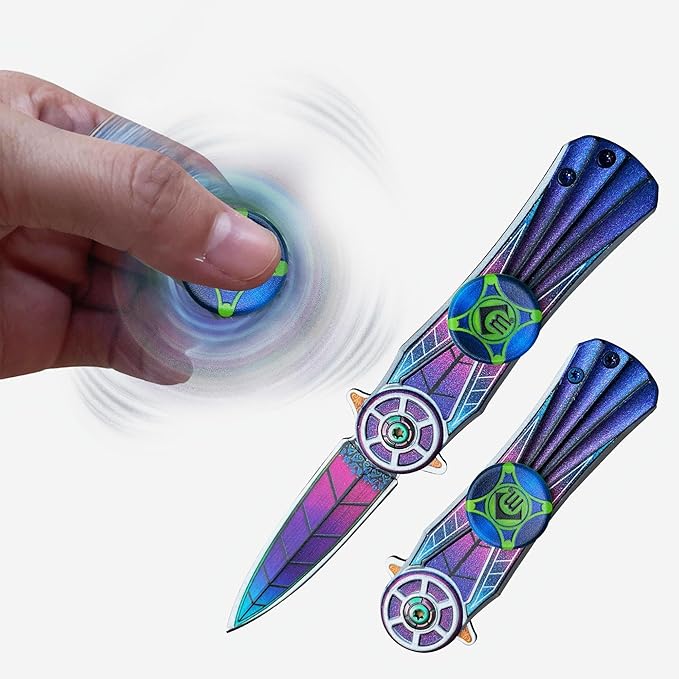 Folding Pocket Knife, Camping Folding Knife, Innovative Rotatable Folded Knife for Men and Women - Sharp Tactical Camping Survival Hiking Knife