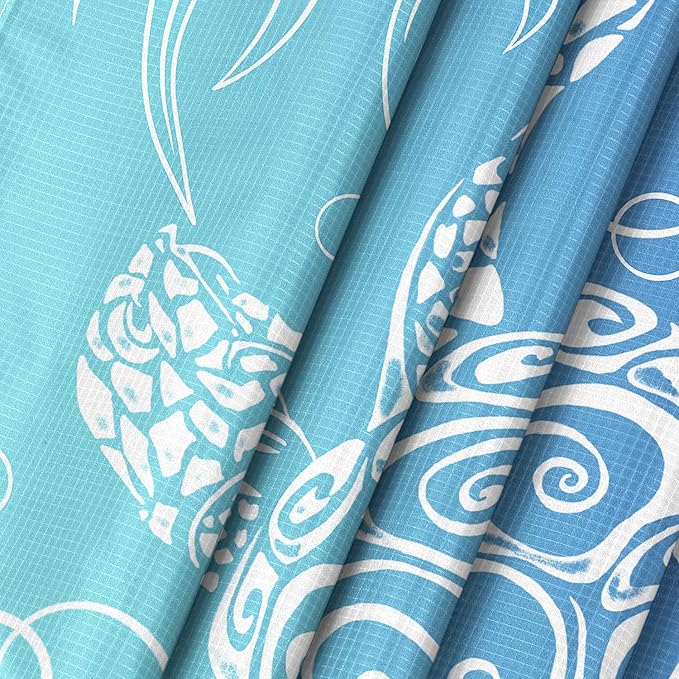 Beach Blanket, Large Waterproof Sandproof Beach Mat 78''×86'' 4 Adults, Lightweight Portable Sand Free Outdoor Beach Accessories with 4 Stakes for Picnic, Travel, Camping - Blue Gradient Sea Turtle