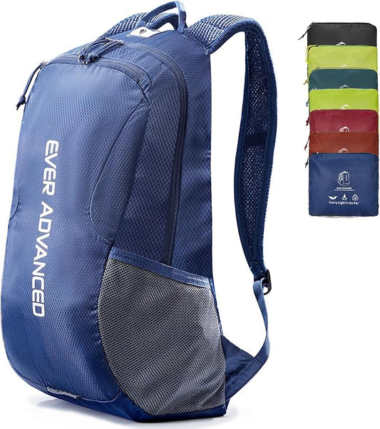 EVER ADVANCED 20L Lightweight Packable Hiking Backpack, Small Travel Water Resistant Collapsible Daypack for Men Women Camping Outdoor Navy