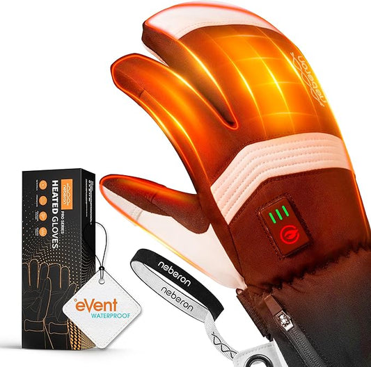 Heated Mittens for Men Women, 7.6V Rechargeable Battery Electric Mittens, Event Waterproof and Breathable Winter Mittens, Perfect for Skiing Snowboarding Motorcycling Hunting Camping