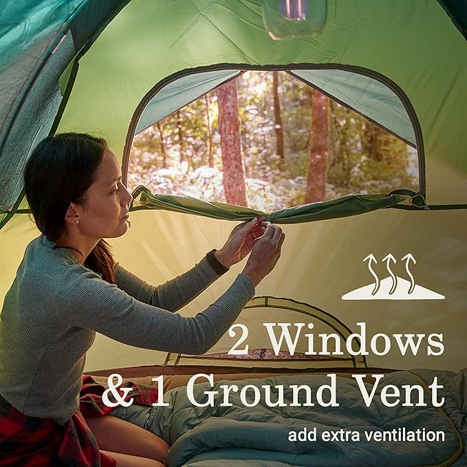 Coleman Sundome 6-Person Tent with Rainfly, Weatherproof Tent Sets Up in 10 Mins