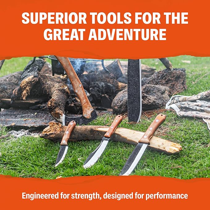 Condor Tool & Knife Ocean Raider Knife | Fixed Blade Hunting Knife | Stainless Steel Full Tang Knife with a Walnut Handle and Hand Crafted Welted Leather Sheath | 3.77 in Blade | 8.82oz (3.5mm Thick)