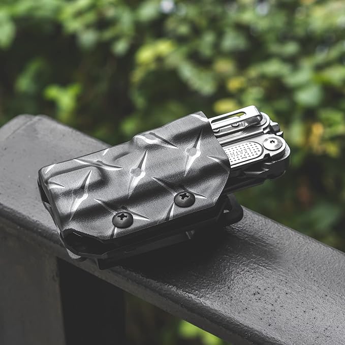 Clip & Carry Kydex Multitool Sheath for LEATHERMAN Free P4 - Made in USA (Multi-Tool not Included) EDC Multi Tool Holder Holster Cover