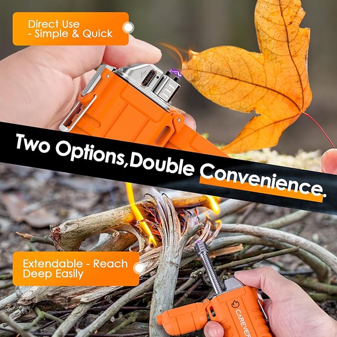 Stocking Stuffers for Women Men Electric Lighter - 2 Pack Gifts for Women Men Adults Rechargeable USB Arc Plasma Candle Lighters Cool Gadgets Camping Accessories Unique Christmas Birthday Gift Ideas