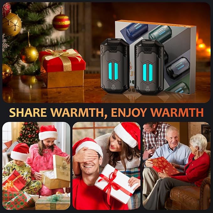 AI Hand Warmers Rechargeable 2 Pack, 6000mAh Electric Hand Warmers with 3 Heat Settings 20Hrs Long Lasting Portable Pocket Heater for Outdoor Camping, Hunting, Golf, Winter Gifts