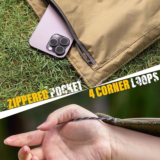 Large Outdoor Waterproof Blanket with Wool - 79" x 59", Extra Thick 300 GSM Fleece, Warm, Wearable, Washable, Portable Stadium Blankets for Camping Picnic, Beach, Sporting Events, Pet, Car