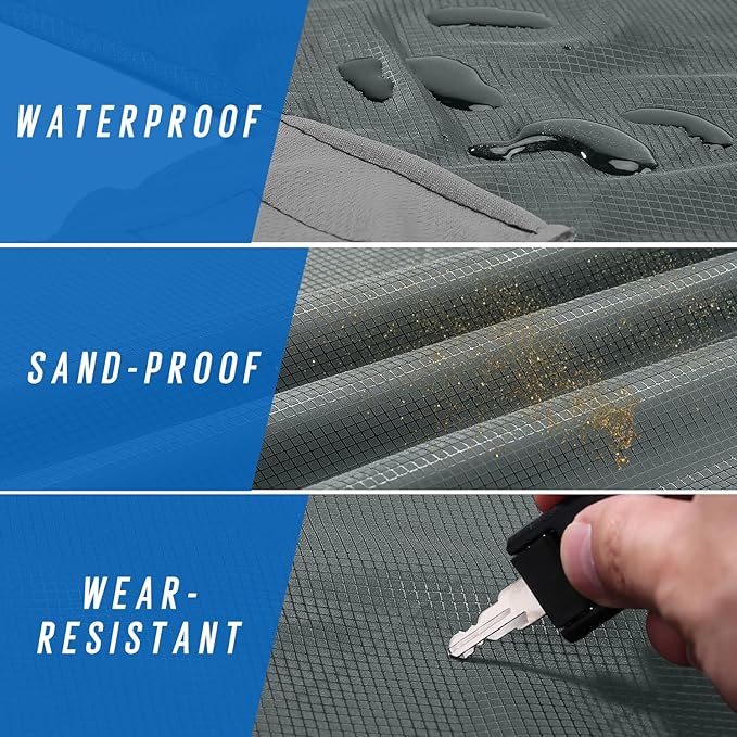 Odoland Beach Blanket Picnic Blanket, SandProof Waterproof Outdoor Pocket Blanket with Portable Bag, Foldable Lightweight Sand Free Quick Drying Beach Mat for Hiking Camping Picnics Travel Concert