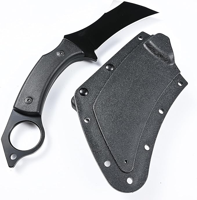 Fixed Blade Full-Tang Knife, Survival Outdoor Camp Hunting Fishing Knife, come with K- ydex