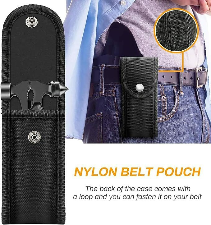 Multi Tool For Men,Tool Kit,Window Breaker Seatbelt Cutter,Multitool Knife,Car Safety Hammer,Cool Birthday Gift Idea For Men Adult Son,Car Escape Tool,Multifunctional Pliers,Travel Emergency Kit