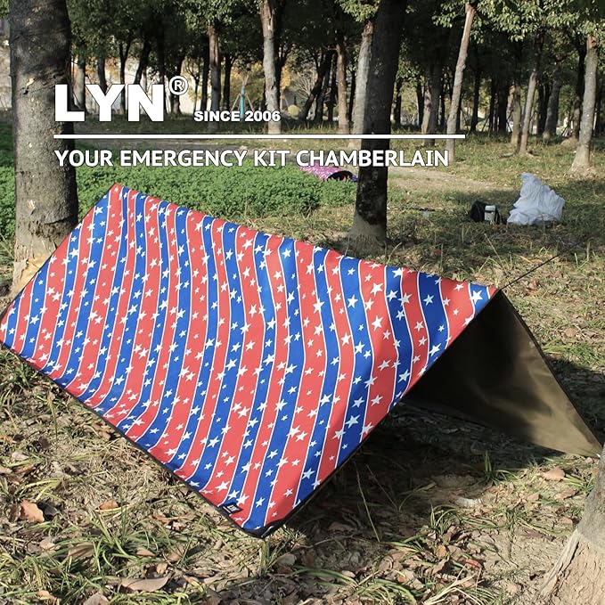 LYN Heavy Duty Emergency Blanket Survival Gear Waterproof Insulated Blanket Emergency Tarp for Camping, Hiking, Bushcraft