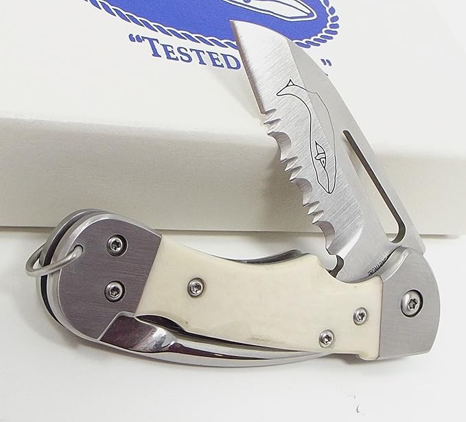 Tested at Sea AF377P Generation 2 Bone Handle Crew Professsional Deckhand Rigging Knife