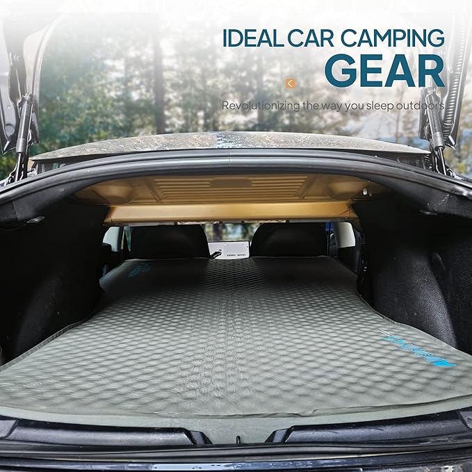 LOSTHORIZON Tesla Camping Air Mattress with Foam, Self Inflating Sleeping Pad, 4.5" Thick, with Pump Sack, Model S