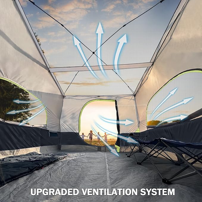 KAMPKEEPER Camping Inner Tent for Pop Up Canopy Converts 10'x10' Straight Leg Canopy into Camping TentFully Vented Roof, Black