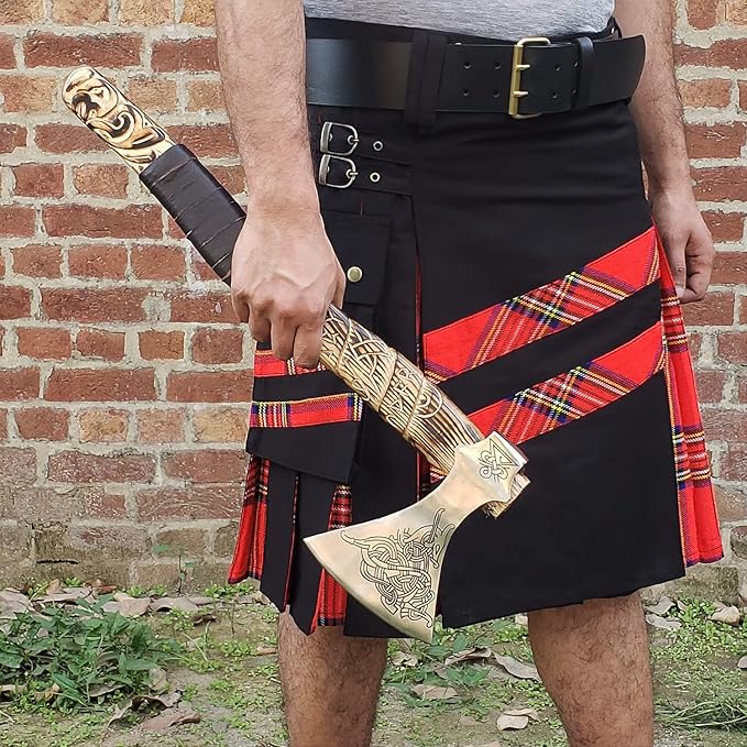Handmade Forged Stainless Steel Viking Axe, Hatchet with Leather Sheath, Throwing Axe, Camping Axe, Solid Wood Handle Multiple Designs